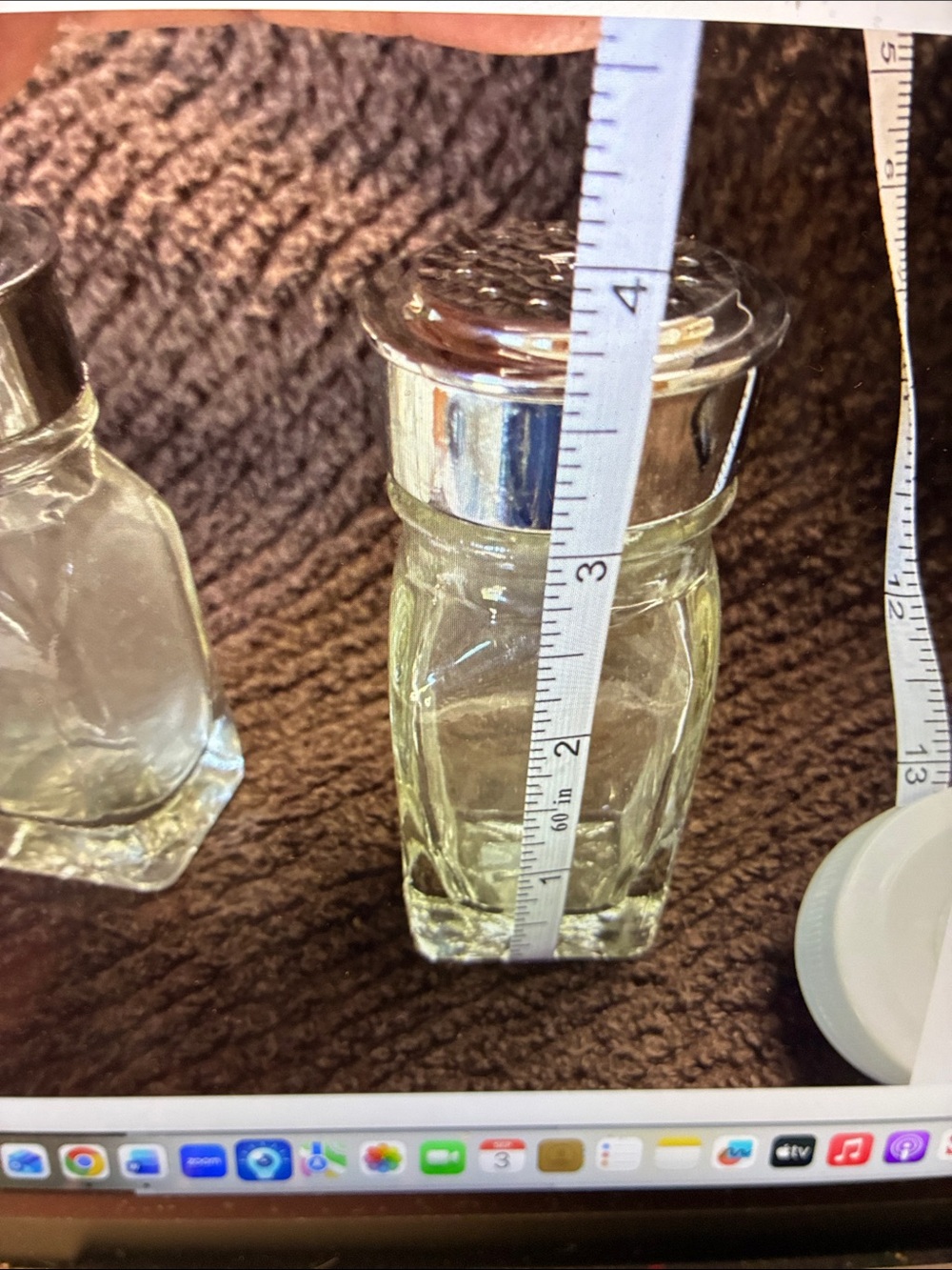 Vintage Dripcut Starline Clear Glass Salt & Pepper Shakers Silver Caps MCM USA - Picture 9 of 9